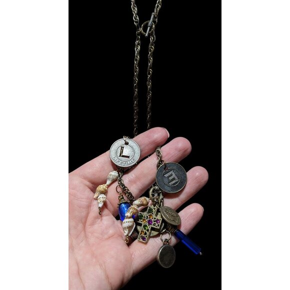 Chain Tassel Charm Necklace - Picture 1 of 10